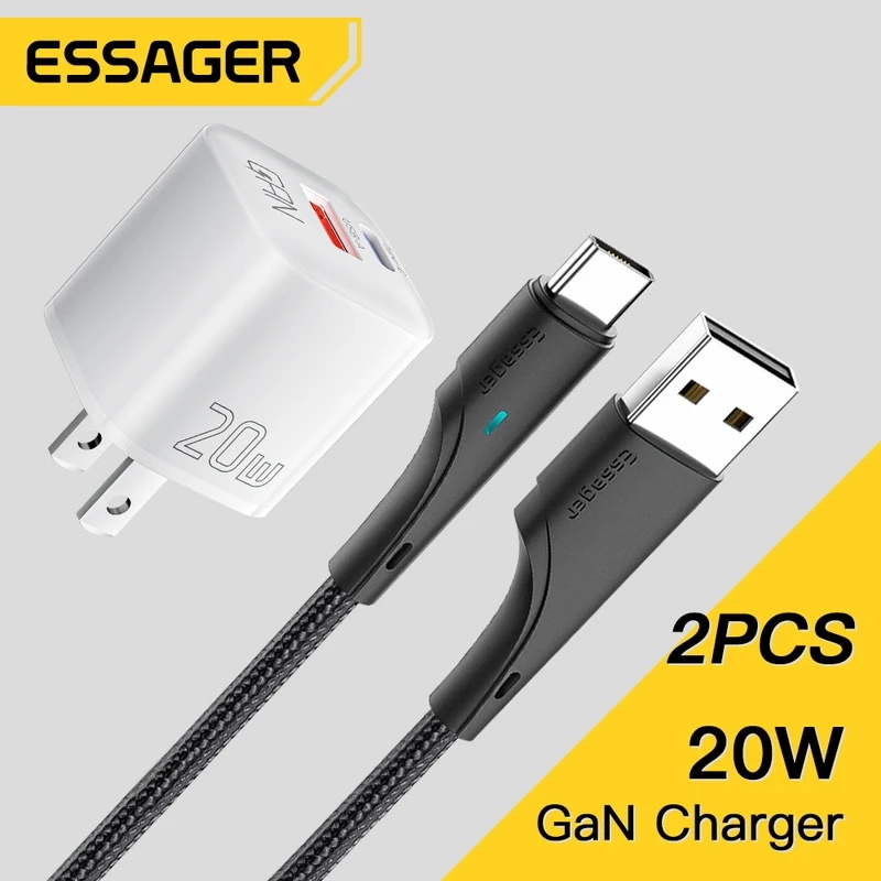Essager-携帯電話用の高速充電器,iPhone 3.0用の急速充電USBタイプC充電器20W 13 12 11 pro max mini ipad