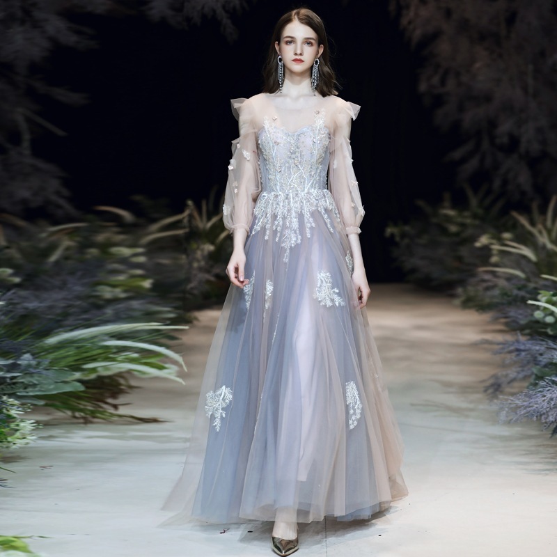 超妖精気質学生成人式誕生日イブニングドレス2025新人ホストドレス美術試験宴会ドレス