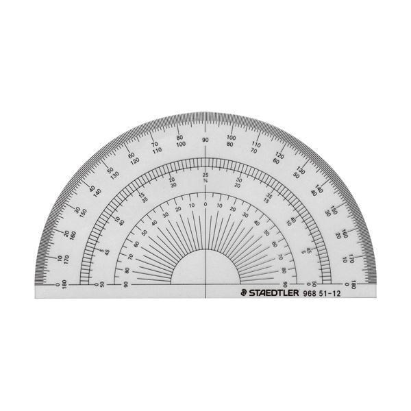 （まとめ） ステッドラー 半円分度器 12cm 968 51-12 1枚 [x30セット]