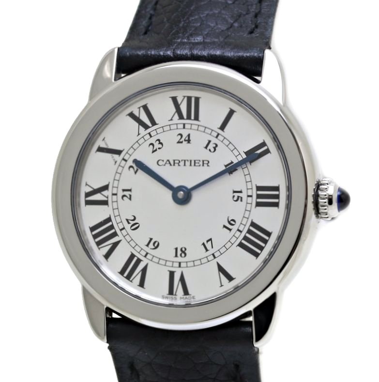 ロンドソロ SM WSRN0019【磨き済/電池交換済】ステンレススチールx革 レディース /39868【中古】【腕時計】