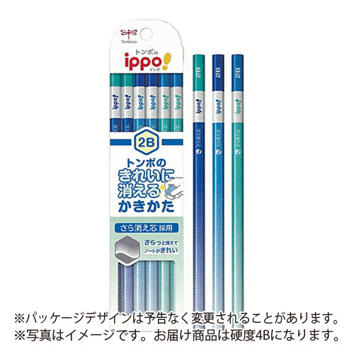 ホットセール トンボ鉛筆 きれいに消えるかきかたえんぴつ SALE 99%OFF ４Ｂ ブルー 6角軸