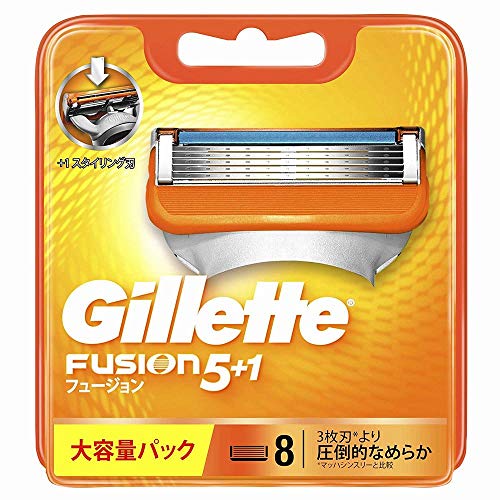 ジレット 髭剃り フュージョン5+1 替刃8個入