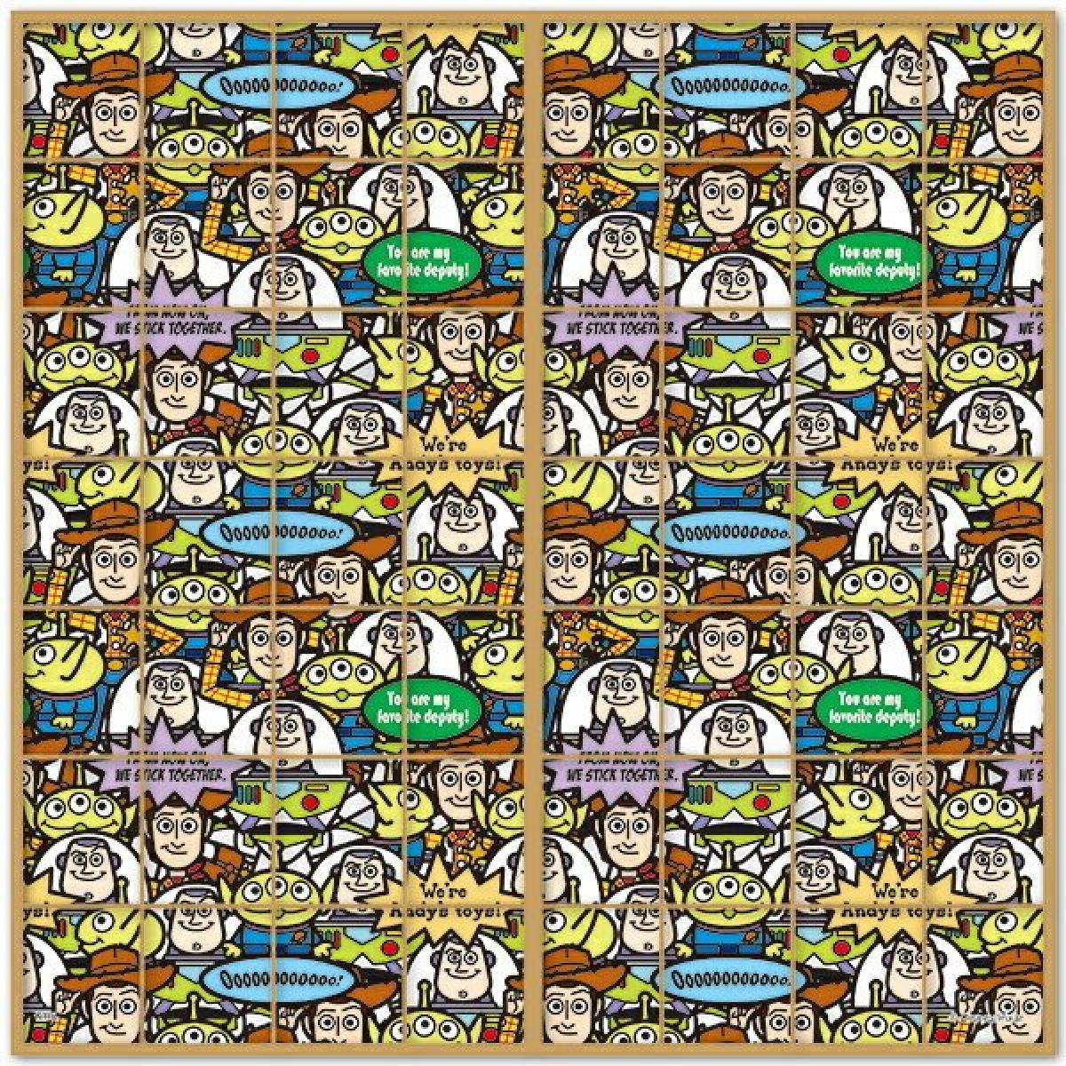 アサヒペン ピクサー トイストーリー ウッディ&バズ&リトル・グリーン・メン（障子紙2枚組用） 92cm×182cm NTLX-008S ディズニー 貼り換え 和室 リメ