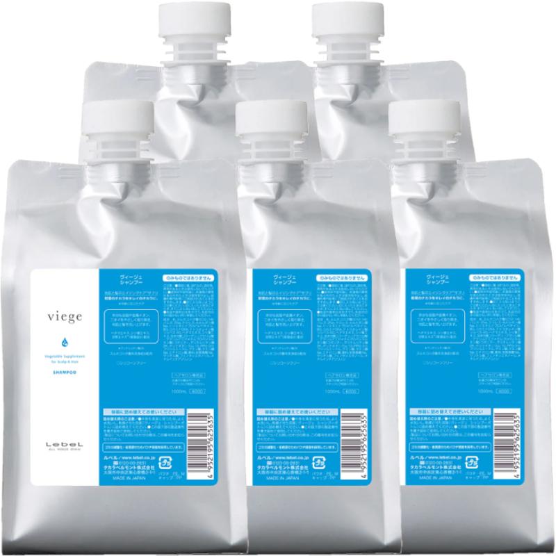 LebeL ルベル ヴィージェ viege シャンプー リフィル 1000ml ヘアシャンプー 詰め替え リフィル 5個セット