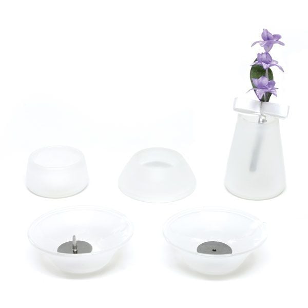 東京ローソク オモイデノアカシ 仏具 8点セット 硝子 フロスト