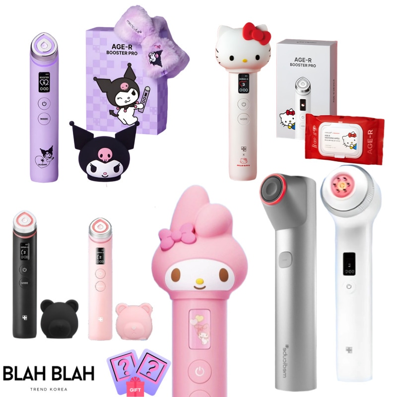 【正規品/限定版】 AGE-R ブースタープロ美顔器 HELLO KITTY・クロミ・ベア・(NEW マイメロディ エディション 当店限定フォトカード2枚付) 含む全8種 韓国エステ級 6in1多機能