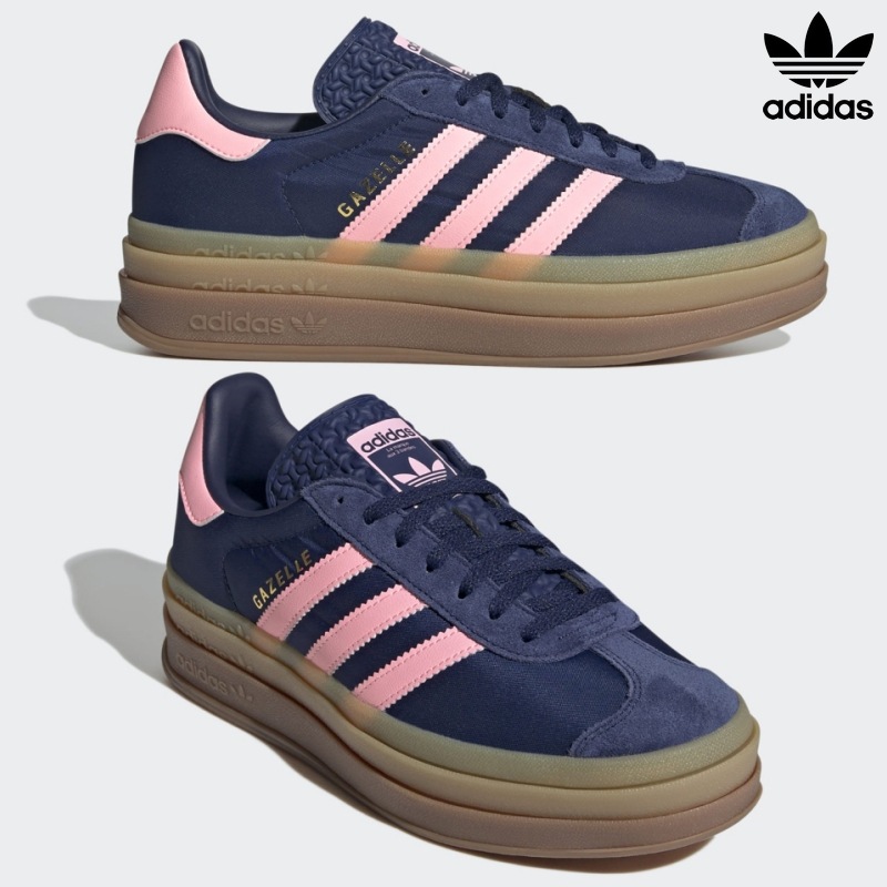 アディダス ガゼル ボールド ネイビー/ピンク （Adidas