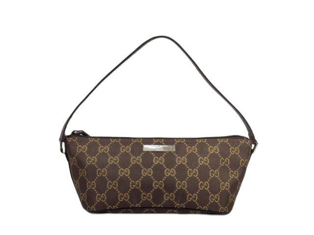 ポーチ GG ミニバッグ キャンバス ブラウン 茶色