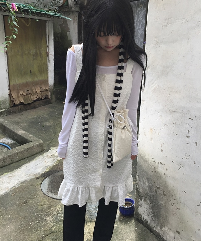 ヨナ フラワー フリル レイヤード ワンピース (2color)