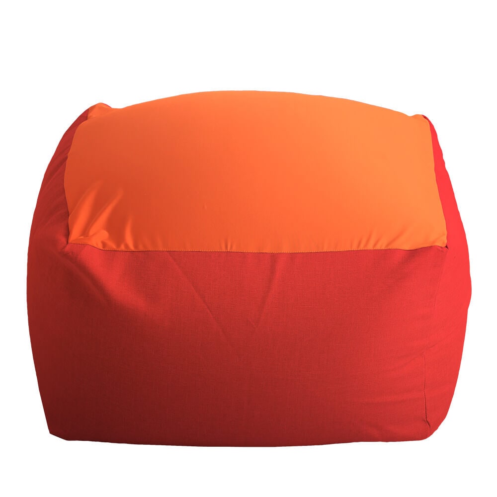 特大のキューブ型ビーズクッション・日本製（XLサイズ）カバーがお家で洗えます Guimauve-ギモーブ-　SH-07-GMV-XL-RD　レッド