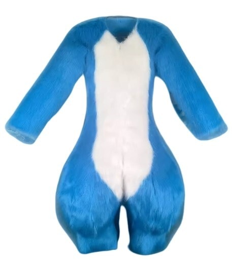 着ぐるみ ケモノ体 ブルー Aタイプ 全身 ケモノ マスク ファースーツ ぬいぐるみ コスプレ コスチューム