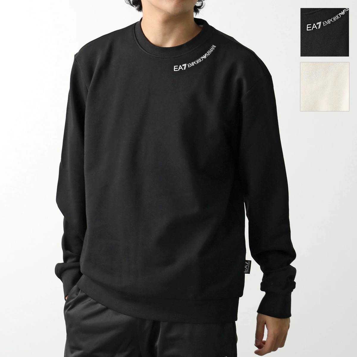 EA7 EMPORIO ARMANI エアセッテ エンポリオアルマーニ スウェットシャツ 6DUM12 PJTKZ メンズ クルーネック ロゴ 長袖 カラー2色