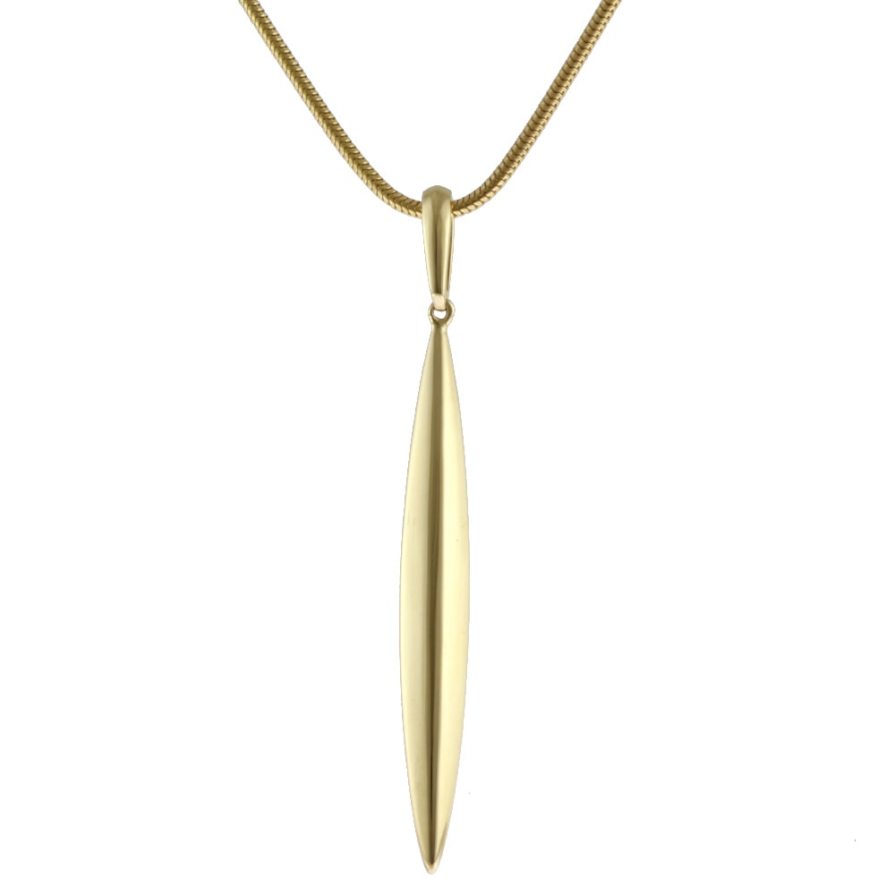 ティファニー フェザー ネックレス 18金 K18イエローゴールド TIFFANY&Co. 中古 美品