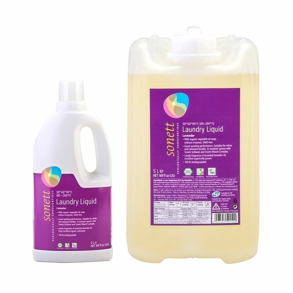 ナチュラルウォッシュリキッド 2L 洗濯用液体洗剤 + 5L 詰め替え 洗濯 液体洗剤 ラベンダー