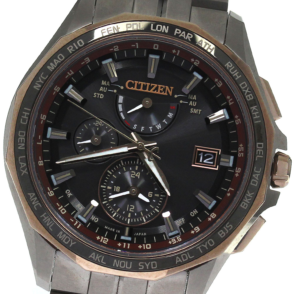 シチズン CITIZEN AT9095-68E/H820-T025145 アテッサ エコドライブ ラグビー日本代表コラボモデル ソーラー電波 メンズ 良品 _807787【中古】