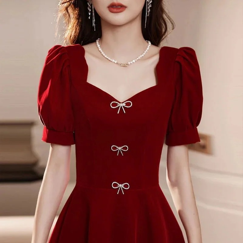 シャツワンピース ニットワンピース ロングワンピース パーティードレス 秋冬 ワンピース ドレス ドレススカートミディアムエレガント2025秋の宮廷風ワンピースデイリーに着られるワンピース