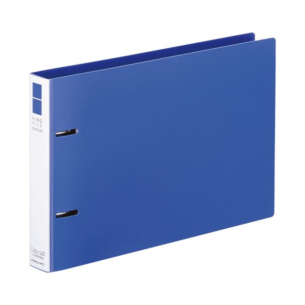 （まとめ）コクヨ リングファイル（スリムスタイル）B5ヨコ 2穴 220枚収容 背幅33mm 青 フ-URF436B 1冊(×20セット)