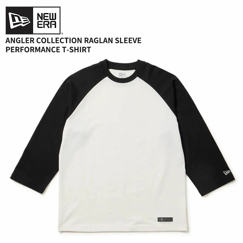 ニューエラ メンズ 長袖Tシャツ レディース NEW ERA 7分袖 ラグランスリーブ パフォーマンス Tシャツ Angler Collection ブラック 14707050