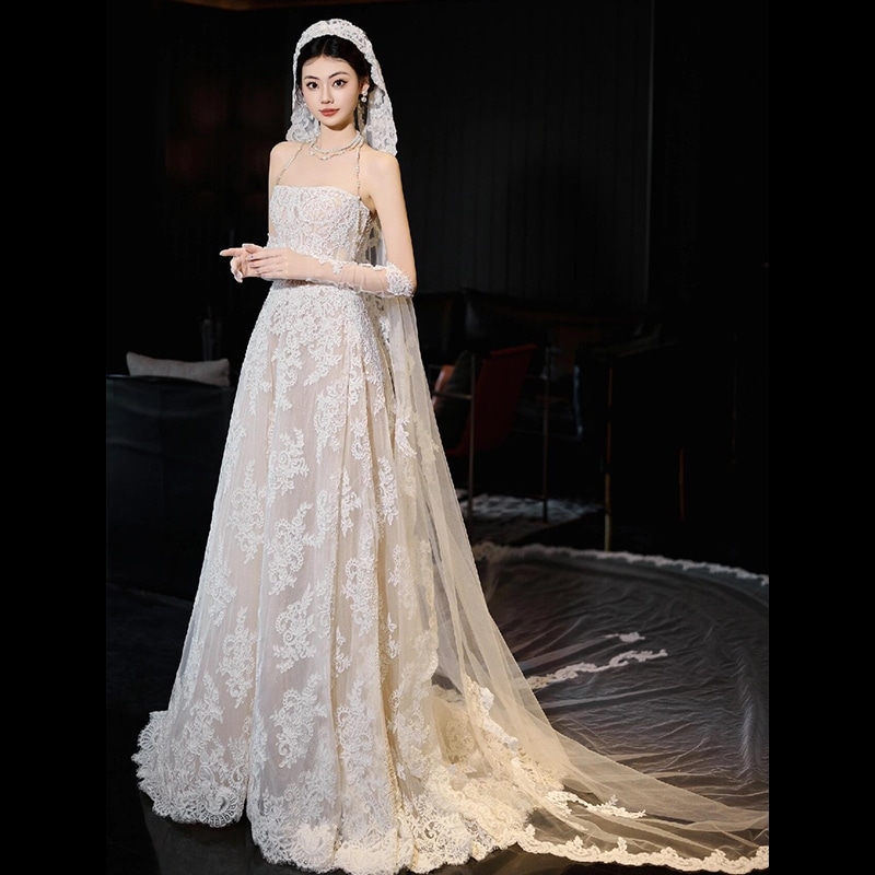 パーティードレス ウェディングドレス 新作 白 高級感 ロングワンピース 結婚式 花嫁 成人式 お呼ばれ ウェディング 演奏会 二次会 前撮り ワンピース ロングドレス