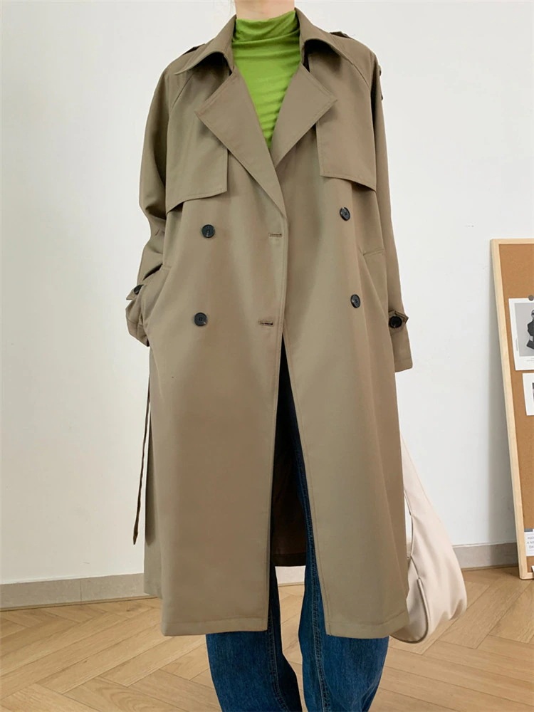 自主撮影 受け取って腰 ヤングスタイル レトロ ラペル 中長セクション ピュアカラー