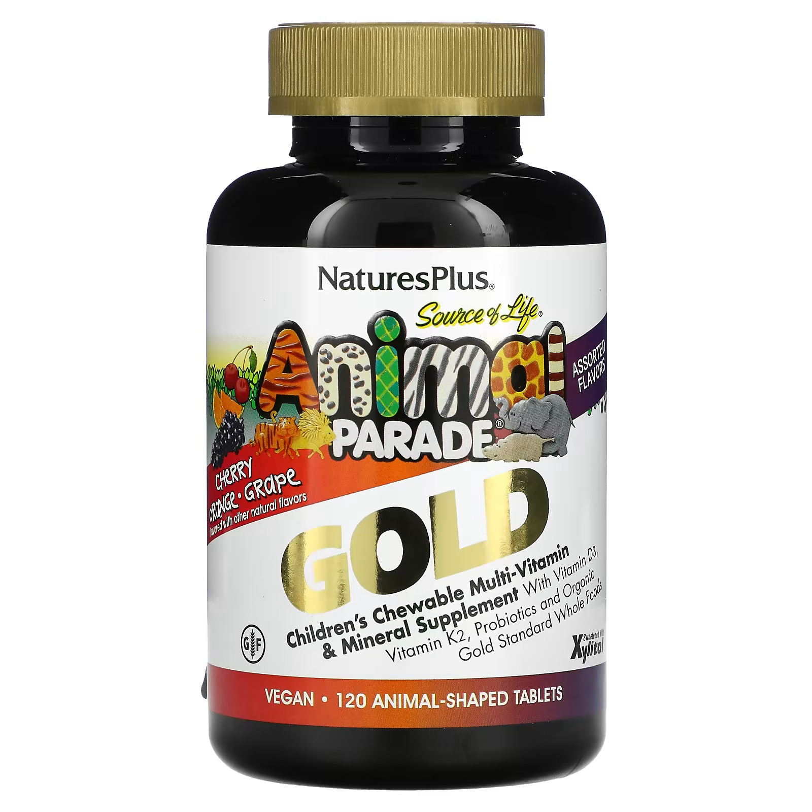 NaturesPlus　Source of Life（ソースオブライフ）アニマルパレードゴールド子ども用チュアブルマルチビタミン＆ミネラルサプリメント天然