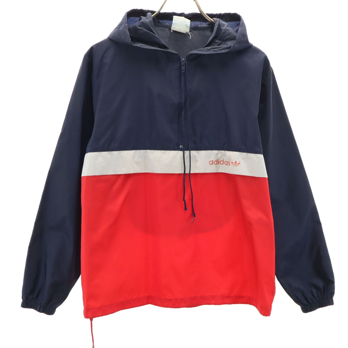 80s ヴィンテージ アノラックパーカー S ネイビー ポケッタブル メンズ 古着