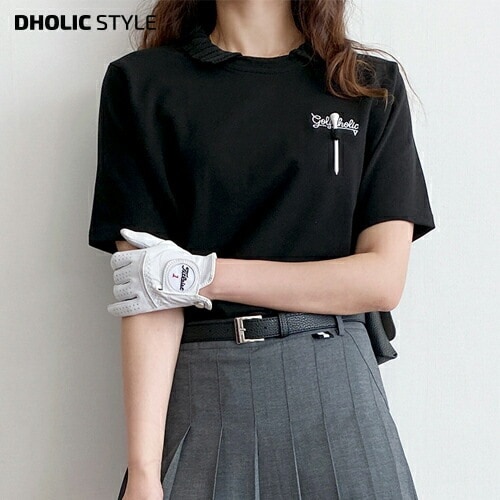 [メガ割りSALE]スカラップカラーレタリングTシャツ・p367046