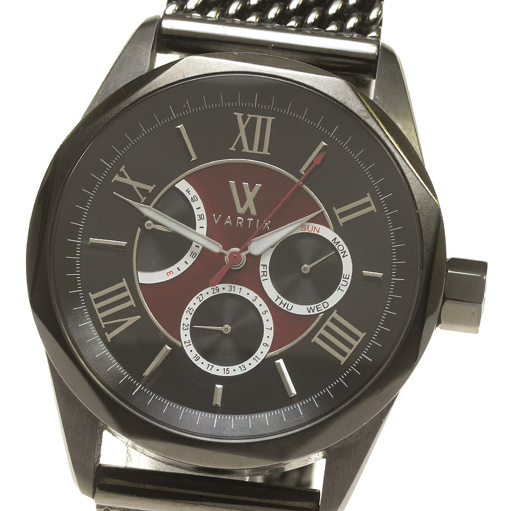 ヴァティックス VARTIX PR02B ALIVE デイデイト パワーリザーブ 自動巻き メンズ 箱・保証書付き_830234【中古】