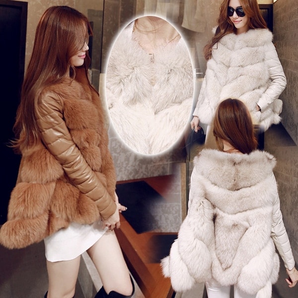 防寒 アウター ジャケット 冬物 アウター コート ダチョウ 毛ふんわりコート 5,312円