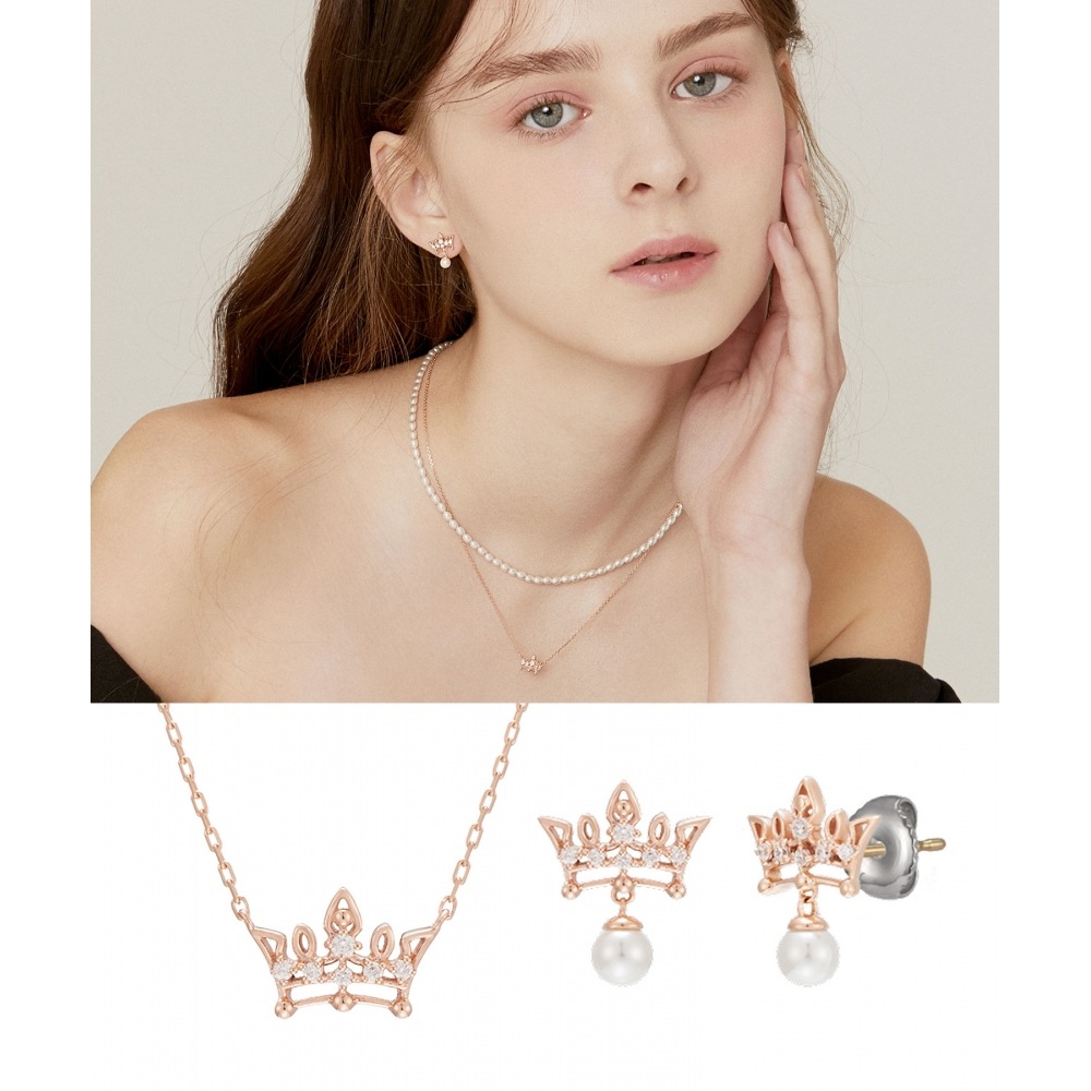 ジェスティーナティアラネックレス+イヤリングセット (SET-J0-0328)