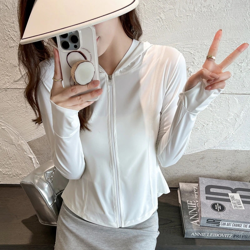 薄手 涼感 ストレッチ 原糸 アイスシルク スポーツ サンバイザー 紫外線防止 軽量 快適 通勤 レジャー 多用途 カバーアップ ファッション 機能性 日焼け止め アウター