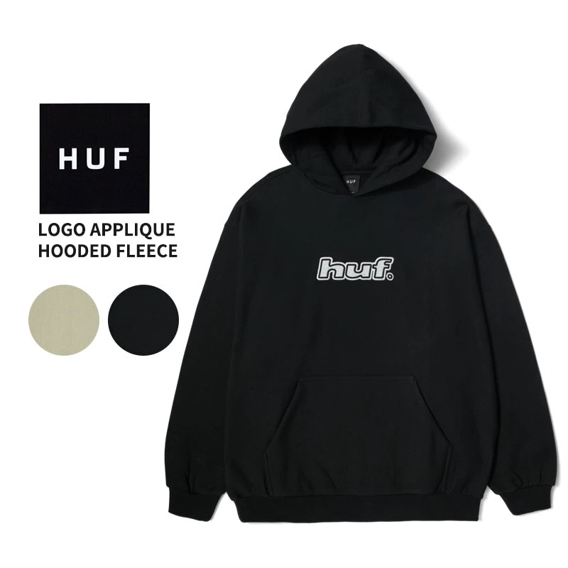 ハフ メンズ パーカー HUF Logo Applique Hooded Fleece トップス ロゴ フーディー プルオーバー スウェットパーカー