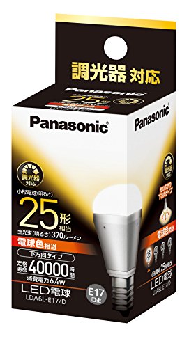 パナソニック EVERLEDS ミニクリプトン型 LED電球(調光器対応・E17口金・小形電球形・電球25W相当・370ルーメン・電球色相当)L