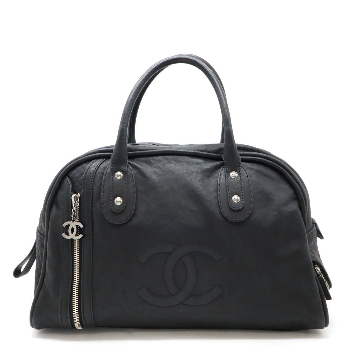 ココマーク マトラッセ ボストンバッグ 旅行バッグ トラベルバッグ ブラック 黒 シルバー金