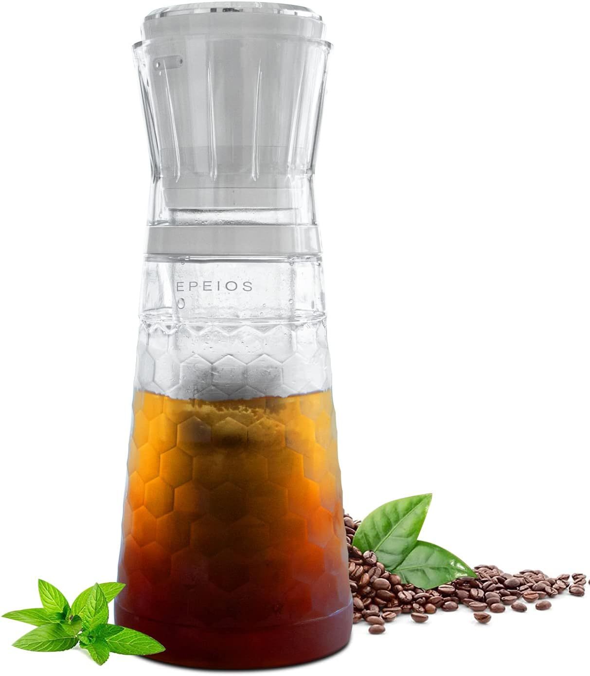 電動 水出しコーヒー ポット 全自動式 水出し 珈琲 ダッチコーヒー ホットコーヒー 蓋付き タンブラー コーヒーメーカー アイスコーヒー コールドブリューメーカー