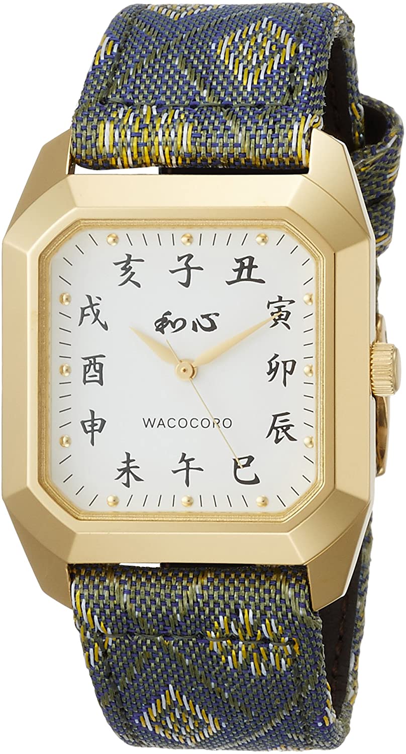 高質 [WACOCORO] 和心 WA-002M-G TATAMI 畳 腕時計 メンズ腕時計