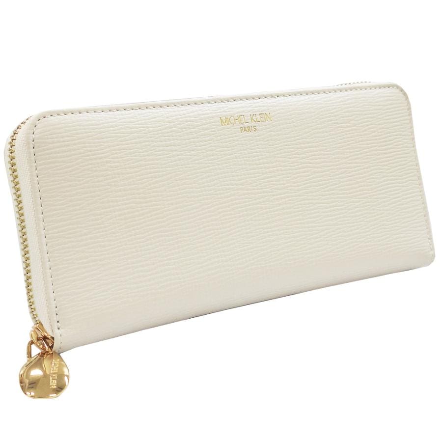 M KLEIN　ラウンドファスナー 長財布 レザー エクリュ レディース 2007-ECRU 10,450円