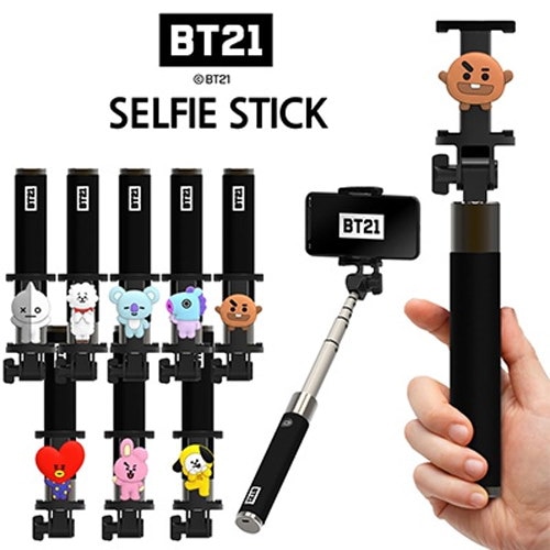 BT21公式グッズ BT21無線ハメ撮り棒/ SELFIE STICK/100％正規品自撮り棒