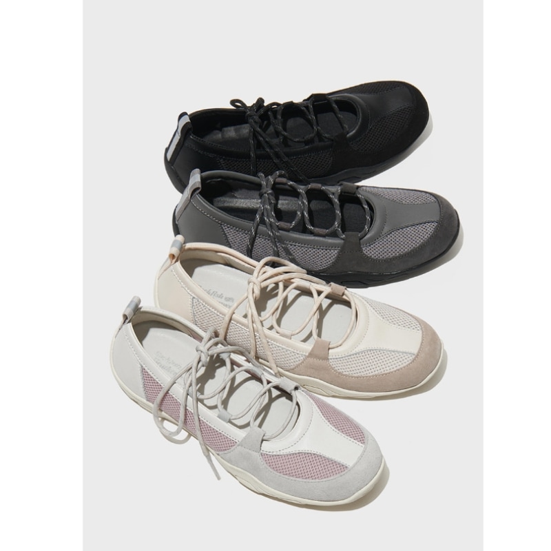 NICOLE LACEUP SNEAKERS - 4colorフラットシューズ