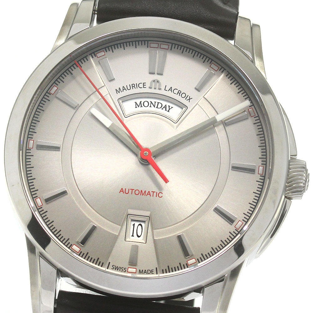 モーリスラクロア MAURICE LACROIX PT6158-SS001-231-1 ポントス デイデイト 自動巻き メンズ 美品 箱・保証書付き_849911【中古】