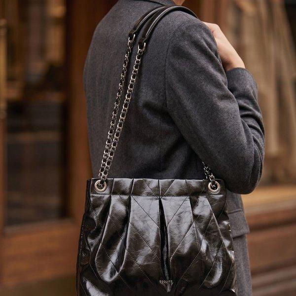 女性用デイリーチェーンショルダーバッグ ECEFBH67OBK HFPZ2A GN_GN