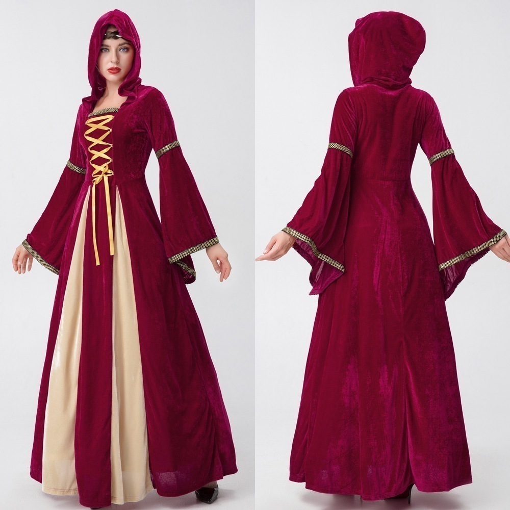 ハロウィン レトロ パレス ドレス ヴァンパイア クイーン コスチューム ゴースト 花嫁 ウィザード コスプレ ステージ衣装