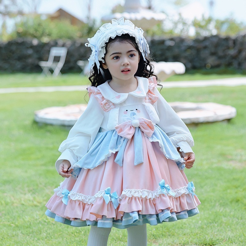 zhiya 子供服 秋冬 女の子 ロリータ ロリータ スカート 子供用 プリンセススカート ベルベット パフスカート