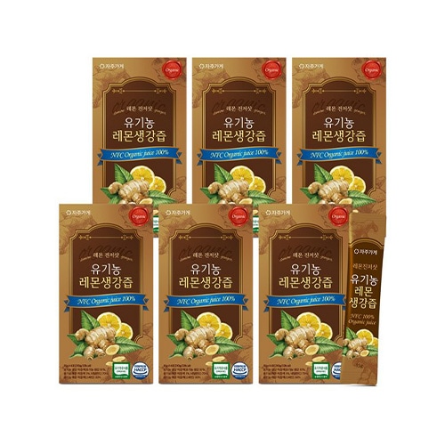 オーガニック レモン 生姜汁 NFC 搾汁 原液 スティック レモンジンジャーショット(210ml) 6個