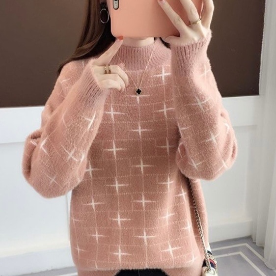 トップス セーター 袖あり 長袖 ハイネック ルーズ もこもこ ふわふわ プルオーバー 厚手 大人可愛い きれいめ シンプル カジュアル 大人 上品 お洒落 かっこいい レトロ 大人女子 こなれ感