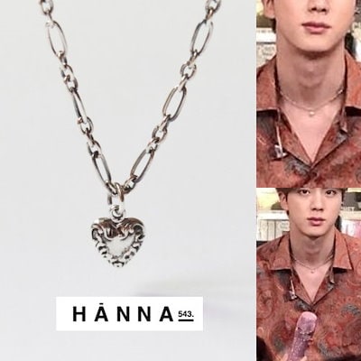 【HANNA543.】N375▲ネックレス▲シルバー▲BTS JIN着用 HANNA543】N375 ネックレス necklace ☆ BTS JIN 着用