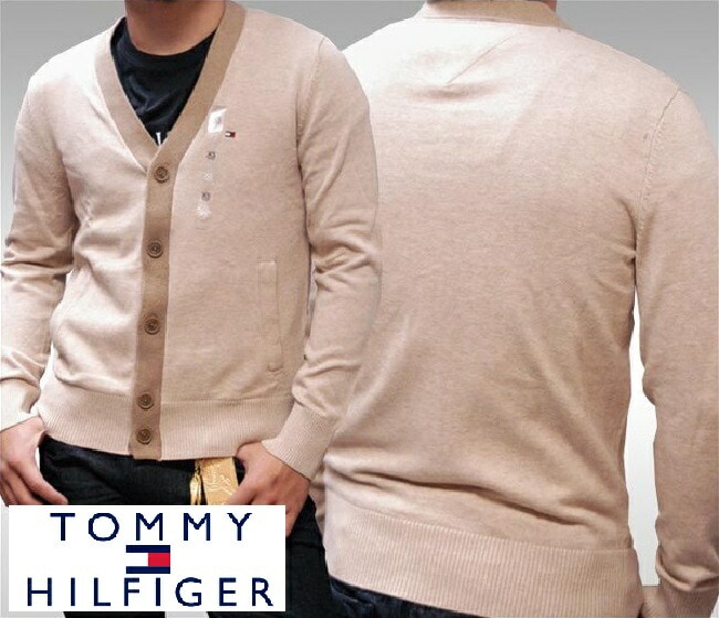 トミーフィルフィガー TOMMY HILFIGER メンズ 長袖 カーディガン 1ポイント カーキ セーター トミー フィルフィガー インポート ブランド ファッション カジュアル Safari サフ 9,075円
