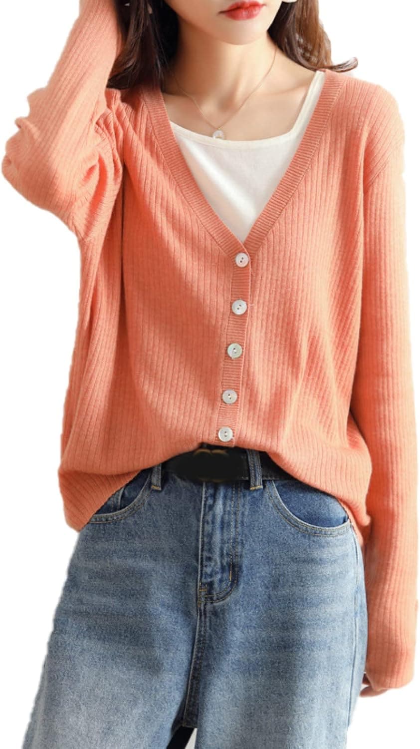 カーディガン レディース 快適 スクールセーター Vネック ボタン ウール100% 学生服 トップス 上着 ベーシック シンプル ライフ ファッション おしゃれ 魅力 アウター お洒落 ナチュラ