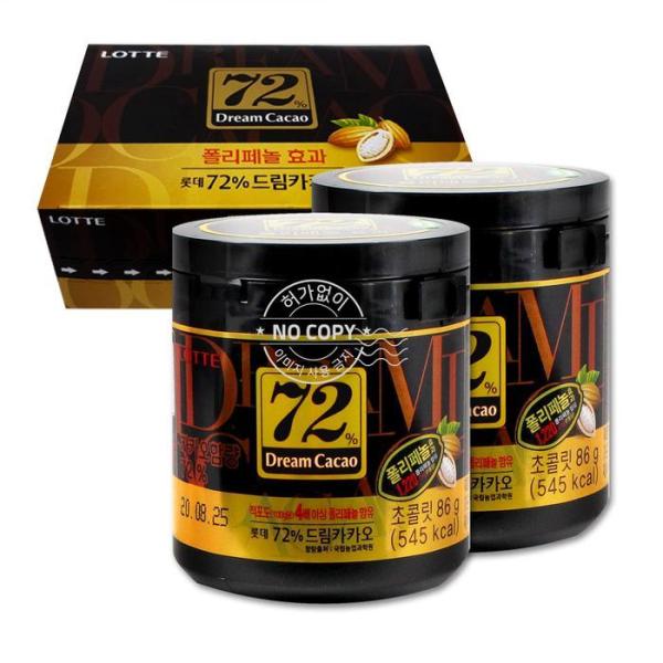 ロッテ ドリームカカオ72% 86g 6入りx2