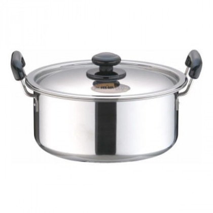 遠藤商事 SAステンレス プラ柄 厚板実用鍋 27cm AZT0727